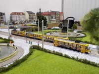Die Kinderstraßenbahn am Albertplatz