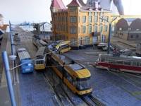 Da stand doch noch eine andere Stra&szlig;enbahn in der Haltestelle.