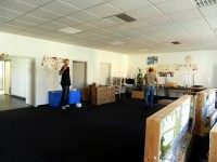 Im Fahrschulraum wurde erst einmal alles abgelegt