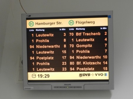 Wei&szlig; wann die Bahn und der Bus f&auml;hrt: Der Abfahrtsmonitor