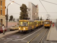 Abendstimmung in der Weißeritzstraße. Die Sonne geht unter.