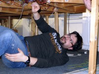 Unterirdisch: Verkabelung der Segmente untereinander.