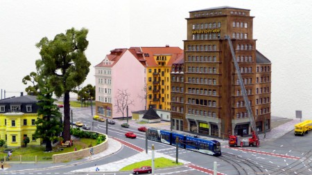Der Albertplatz aus erh&ouml;hter Perspektive.