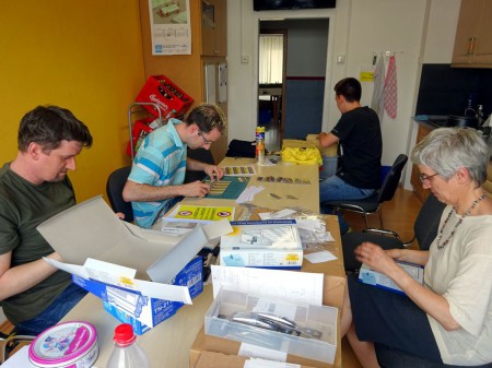 Sortieren und Eint&uuml;ten der Teilnehmerkarten und Anmeldeb&ouml;gen.