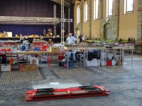 Der Aufbau der Anlagen startete am Freitag.