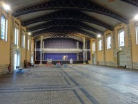 Blick in die wieder leeren Halle des Alten Schlachthofes