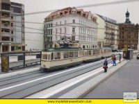 Die Haltestelle Albertplatz in der Bautzner Stra&szlig;e