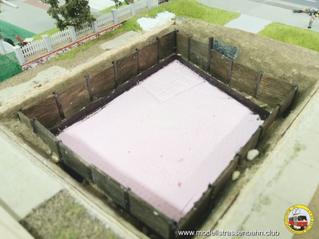 Die Füllung für die Baugrube am Riegelplatz.