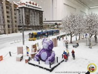 Auch auf der Hauptstra&szlig;e ist Schnee gefallen