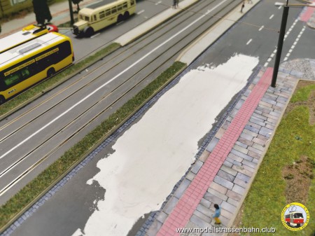 Die offenen Stellen wurden zugespachtelt.