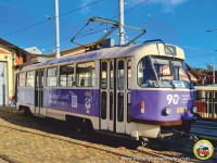 Am Depot des Stra&szlig;enbahnmuseums
